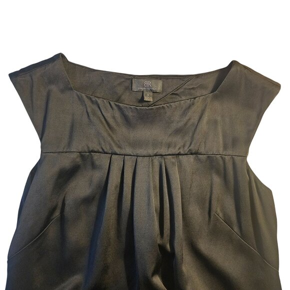 VTG Banana Republic Black 8 Mini Dress Viscose Wool Blend LBD Businesscore Chic - Picture 4 of 11